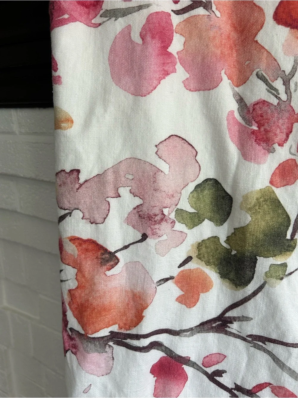 Grandiroad Botanical Watercolor Duvet Cover in Pink & Green